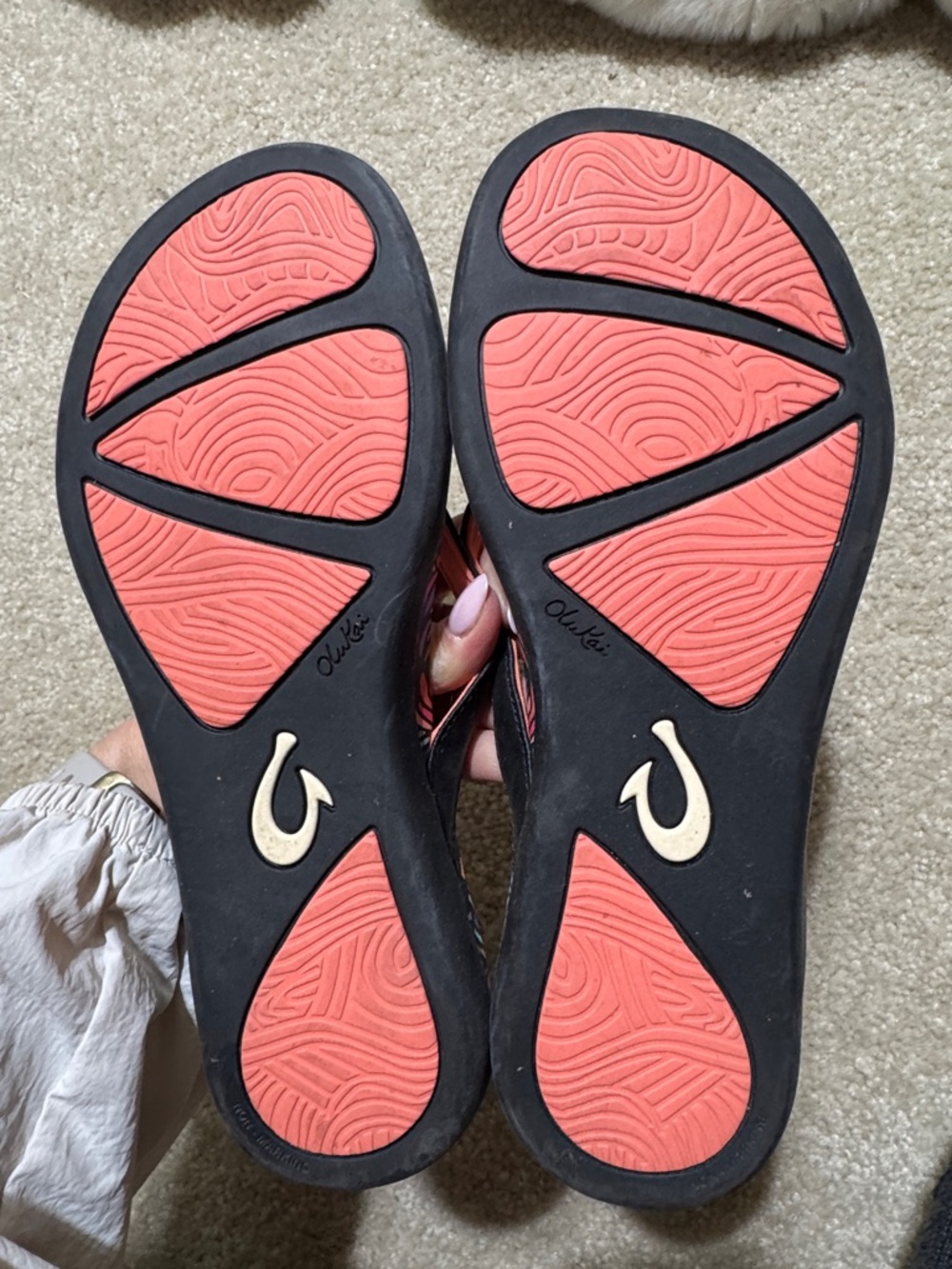Colorful Floral Print Women's Flip-Flop Sandals - Black Straps - Picture 3 of 4